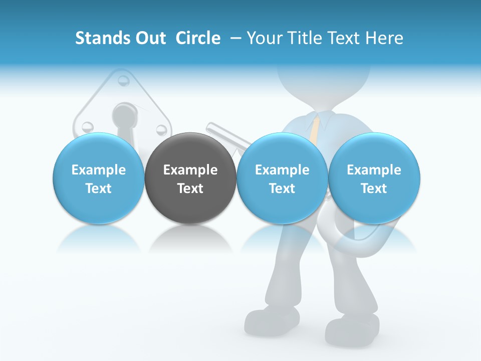 Guy Opening Figure PowerPoint Template