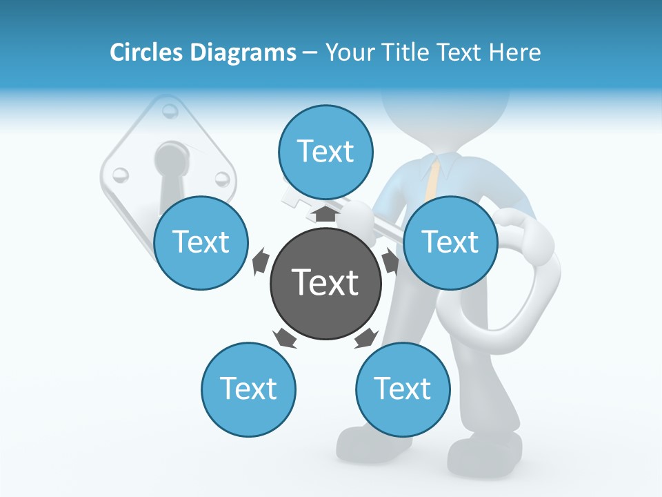 Guy Opening Figure PowerPoint Template