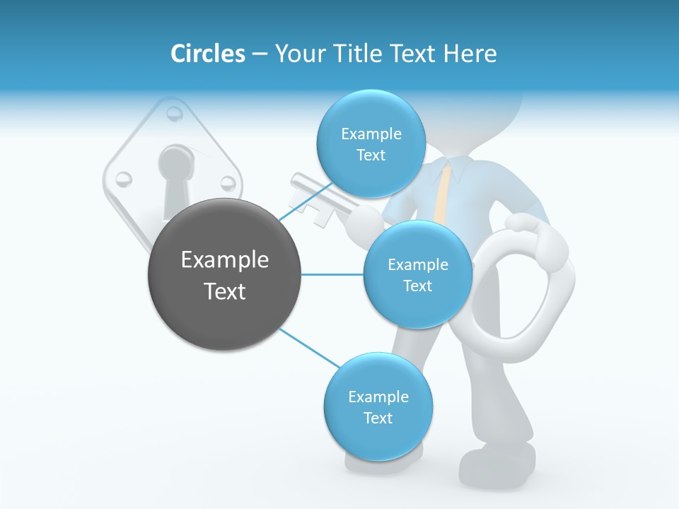 Guy Opening Figure PowerPoint Template