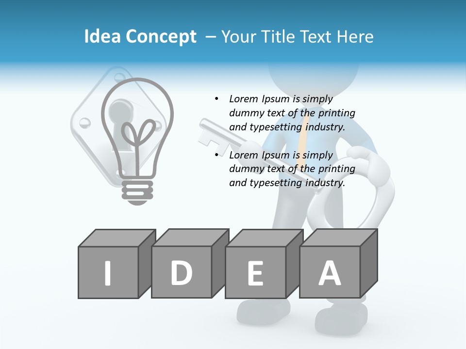 Guy Opening Figure PowerPoint Template