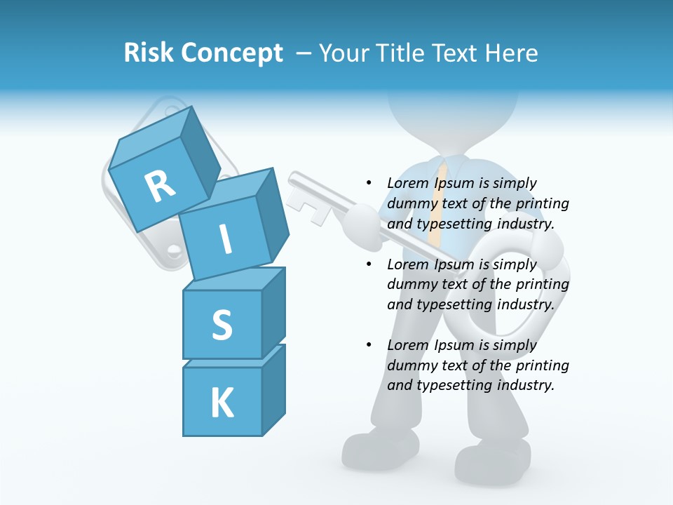 Guy Opening Figure PowerPoint Template