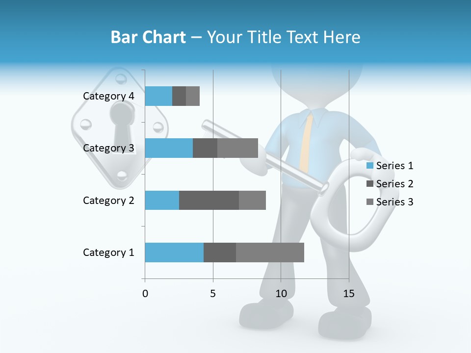 Guy Opening Figure PowerPoint Template