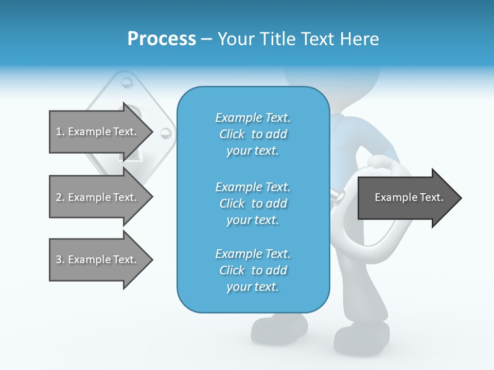 Guy Opening Figure PowerPoint Template