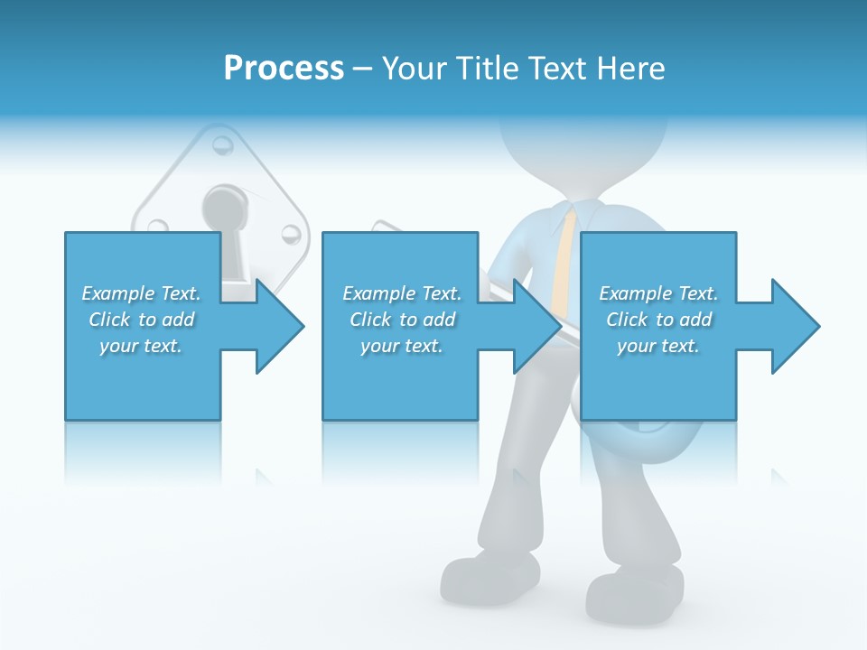 Guy Opening Figure PowerPoint Template
