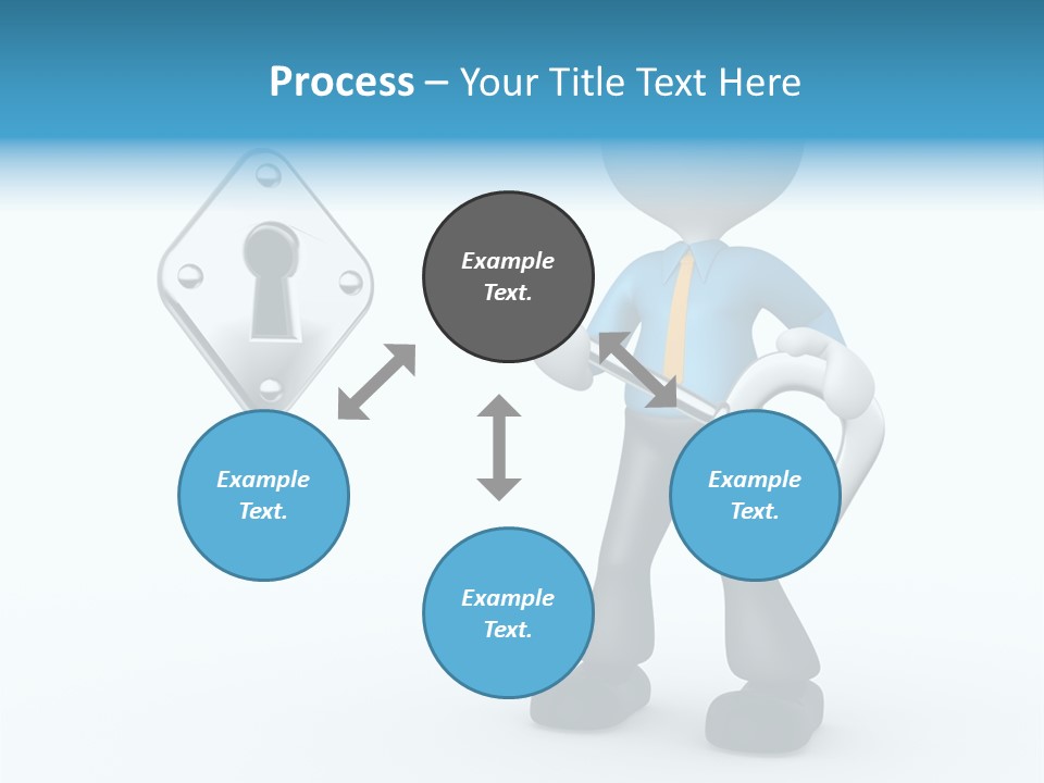 Guy Opening Figure PowerPoint Template