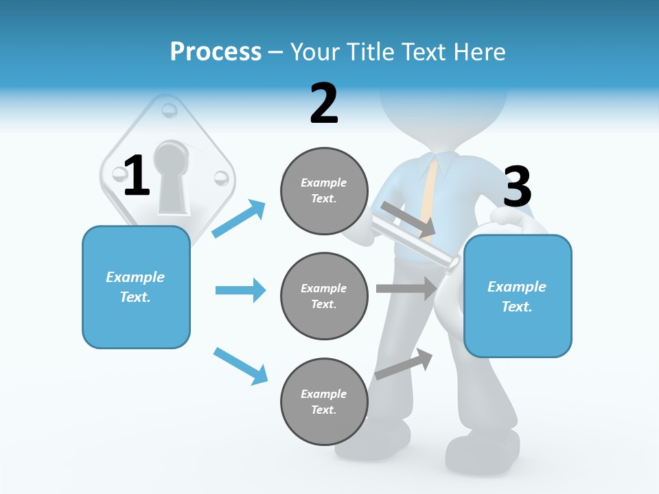 Guy Opening Figure PowerPoint Template