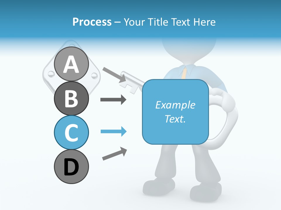 Guy Opening Figure PowerPoint Template