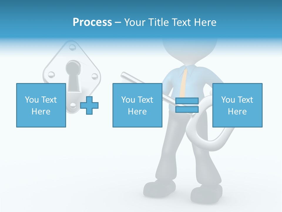 Guy Opening Figure PowerPoint Template