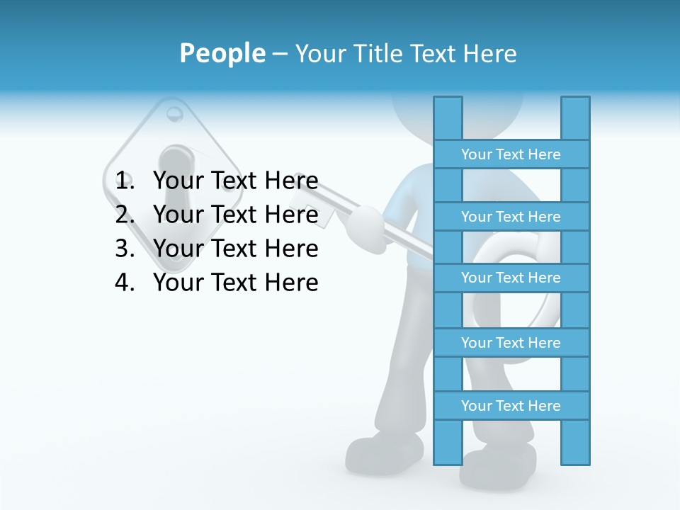 Guy Opening Figure PowerPoint Template
