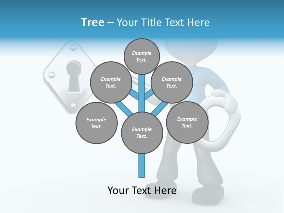 Guy Opening Figure PowerPoint Template