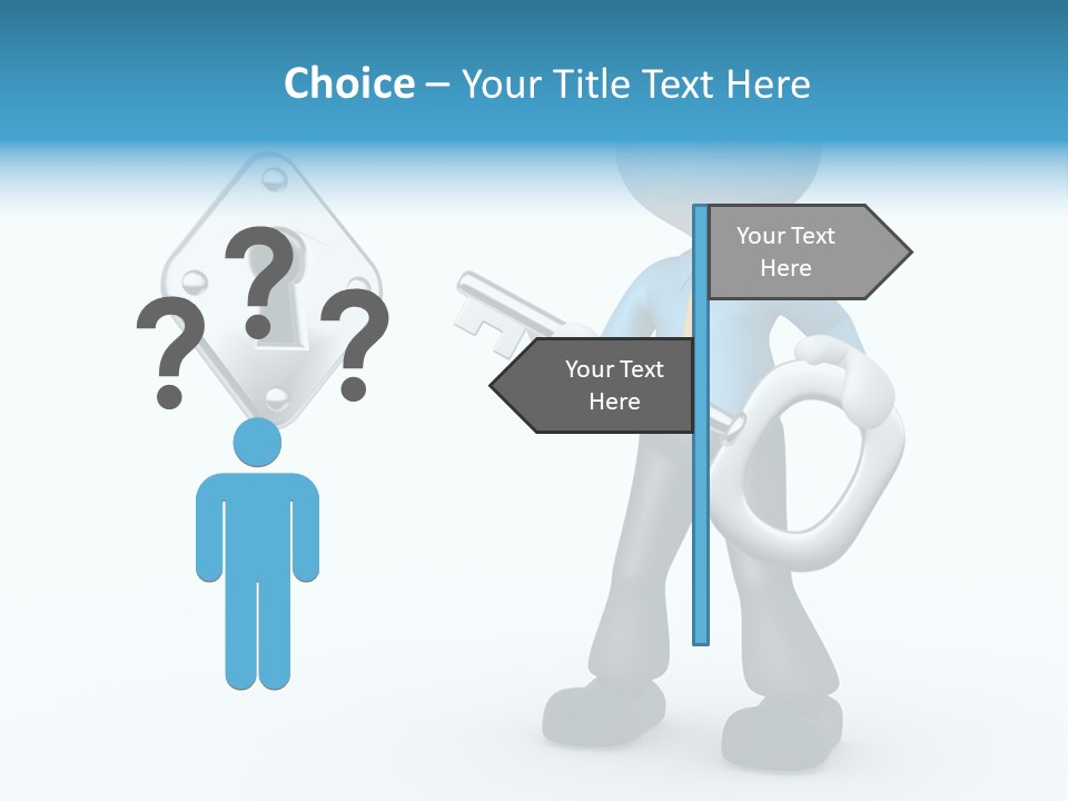 Guy Opening Figure PowerPoint Template