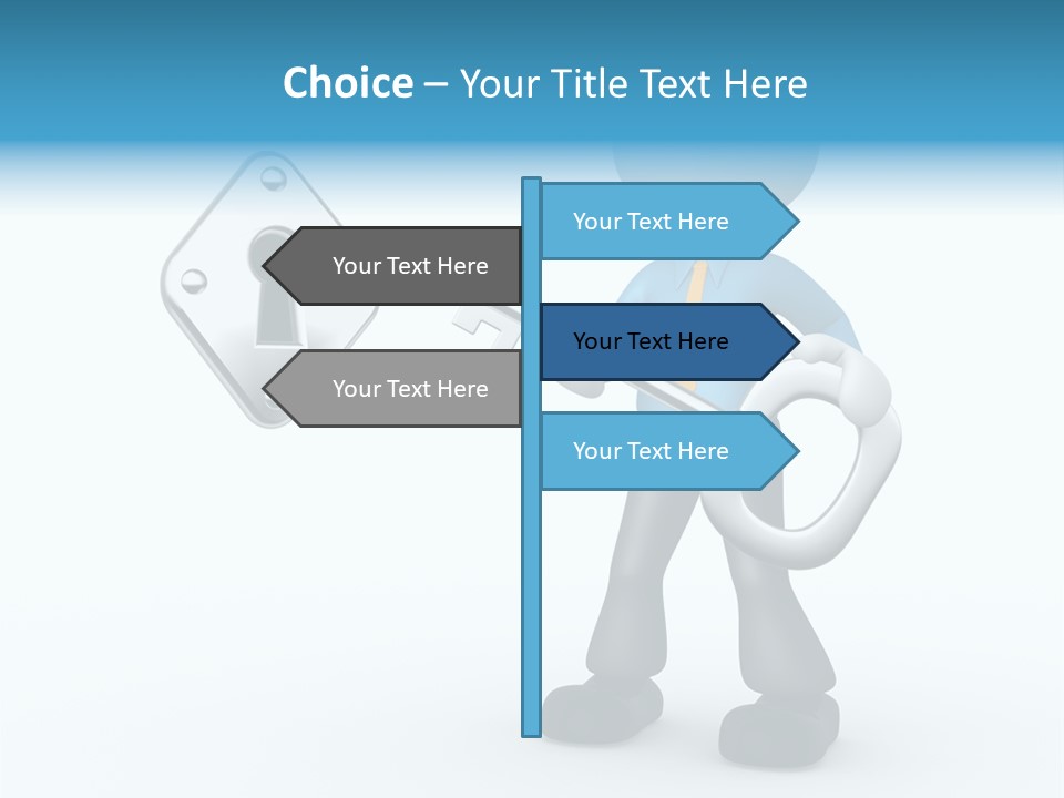 Guy Opening Figure PowerPoint Template