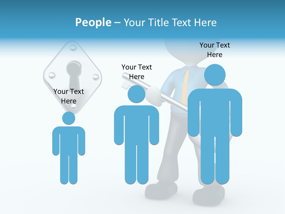 Guy Opening Figure PowerPoint Template