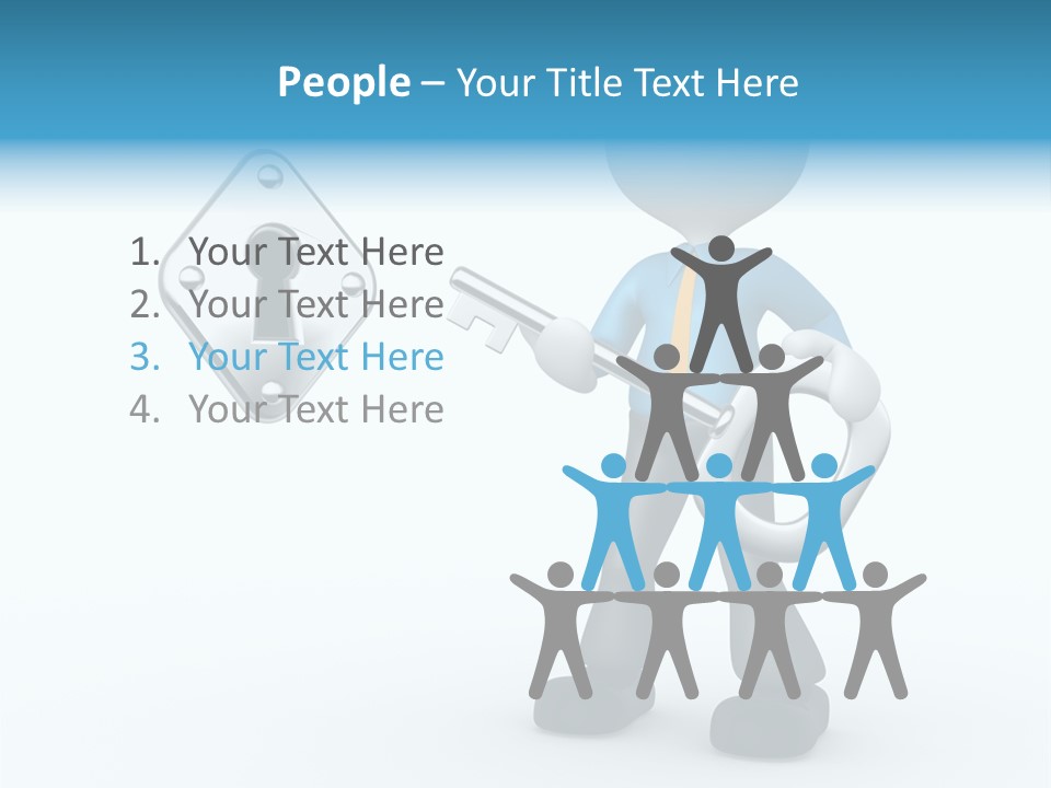 Guy Opening Figure PowerPoint Template