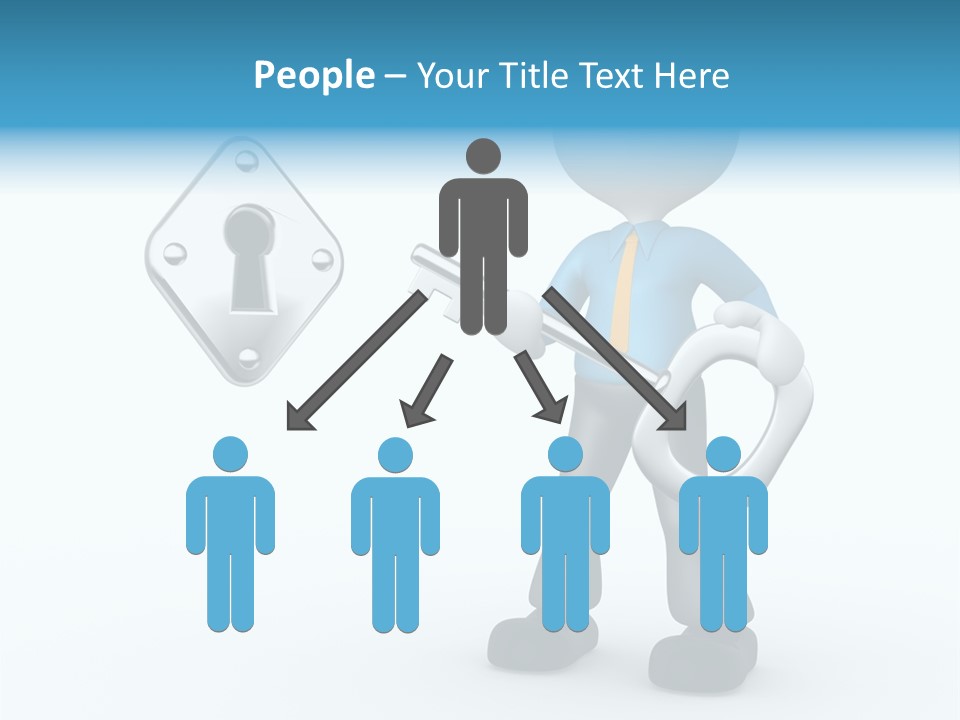 Guy Opening Figure PowerPoint Template