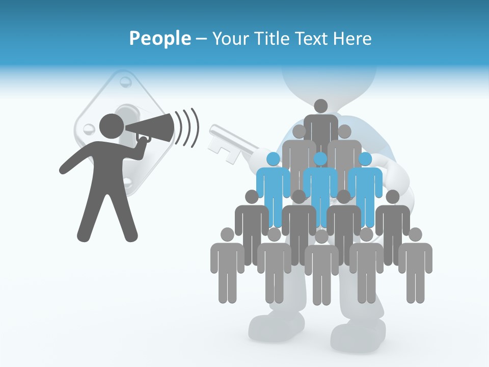 Guy Opening Figure PowerPoint Template