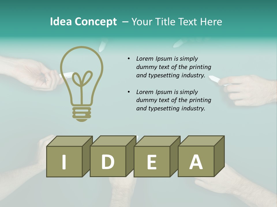 Green Copyspace Equipment PowerPoint Template
