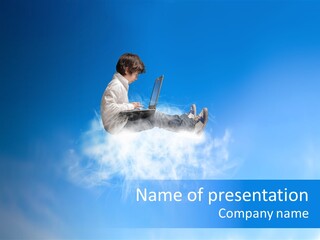 Dream Technology Cloudy PowerPoint Template