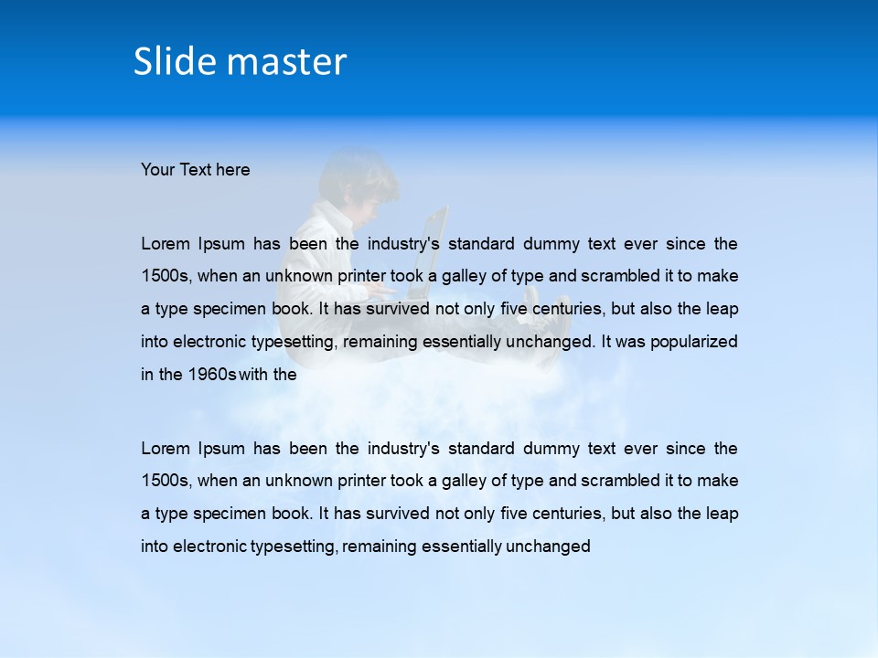 Dream Technology Cloudy PowerPoint Template