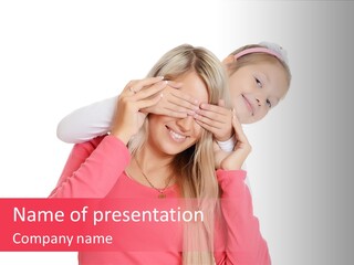 Two Child Laughing PowerPoint Template