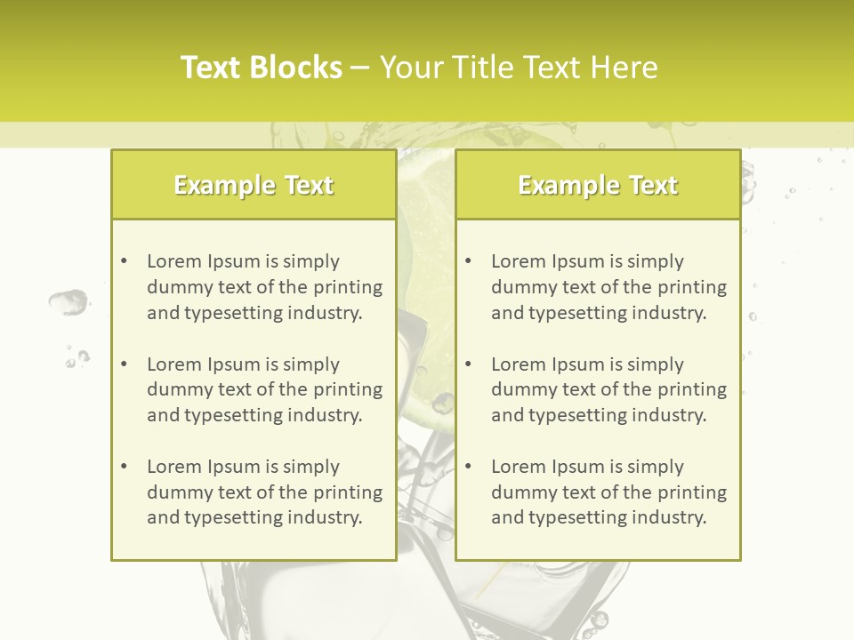 Stack Refrigerate Splash PowerPoint Template
