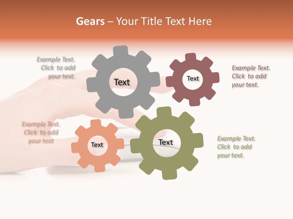 Connection Push Cable PowerPoint Template