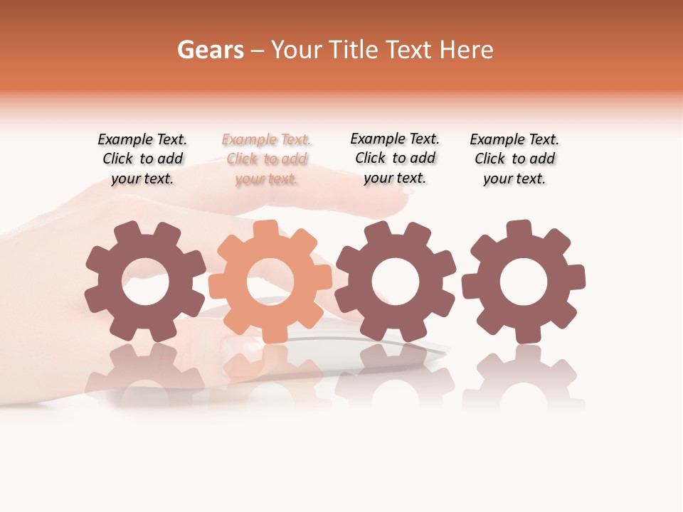 Connection Push Cable PowerPoint Template