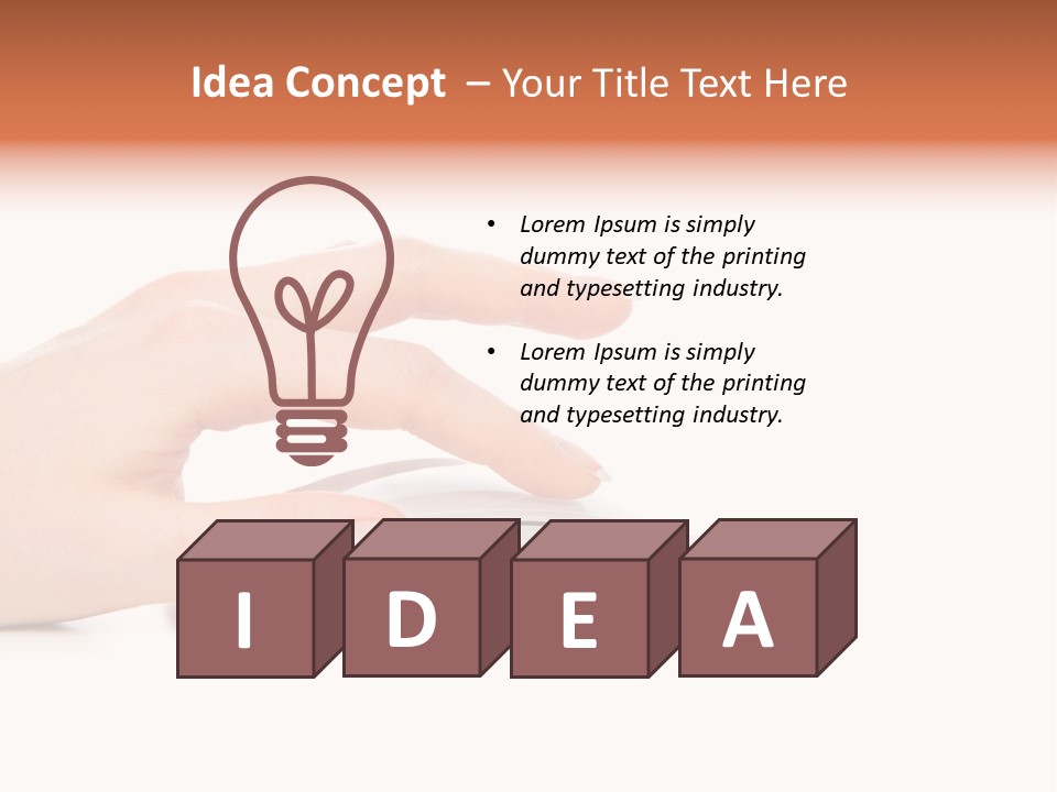 Connection Push Cable PowerPoint Template