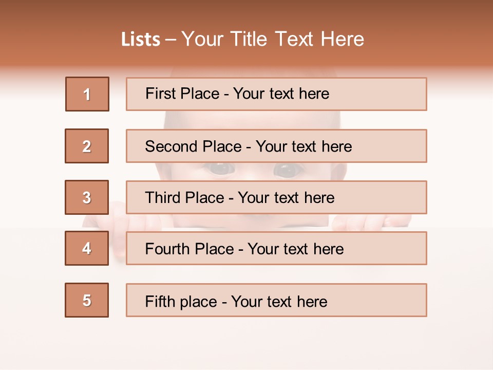 Fence Holding Boy PowerPoint Template