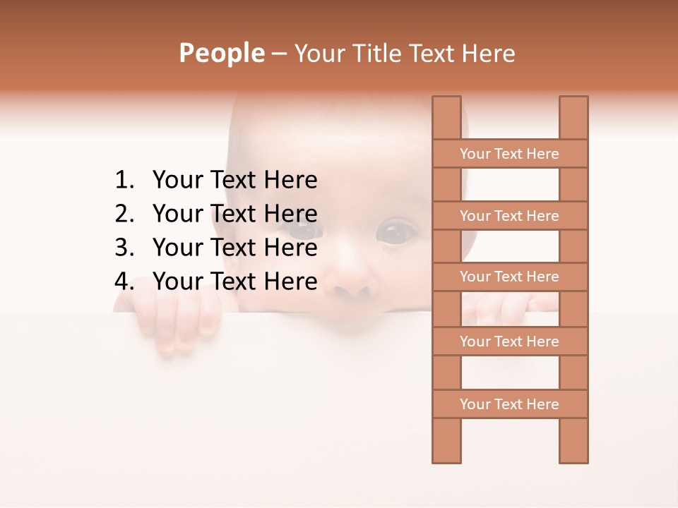 Fence Holding Boy PowerPoint Template