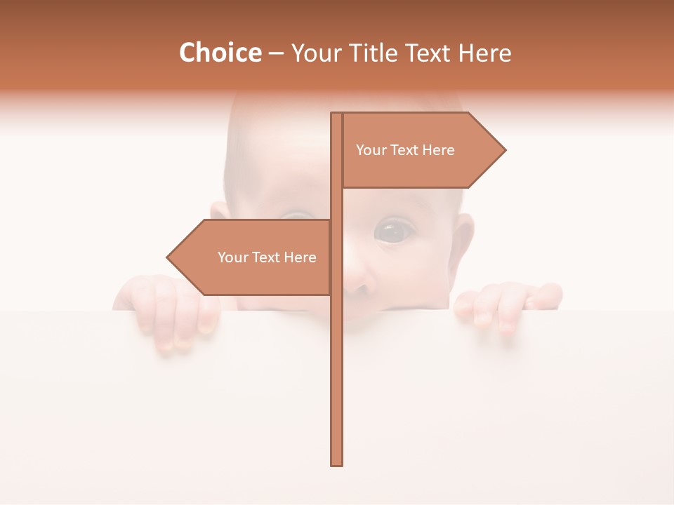 Fence Holding Boy PowerPoint Template