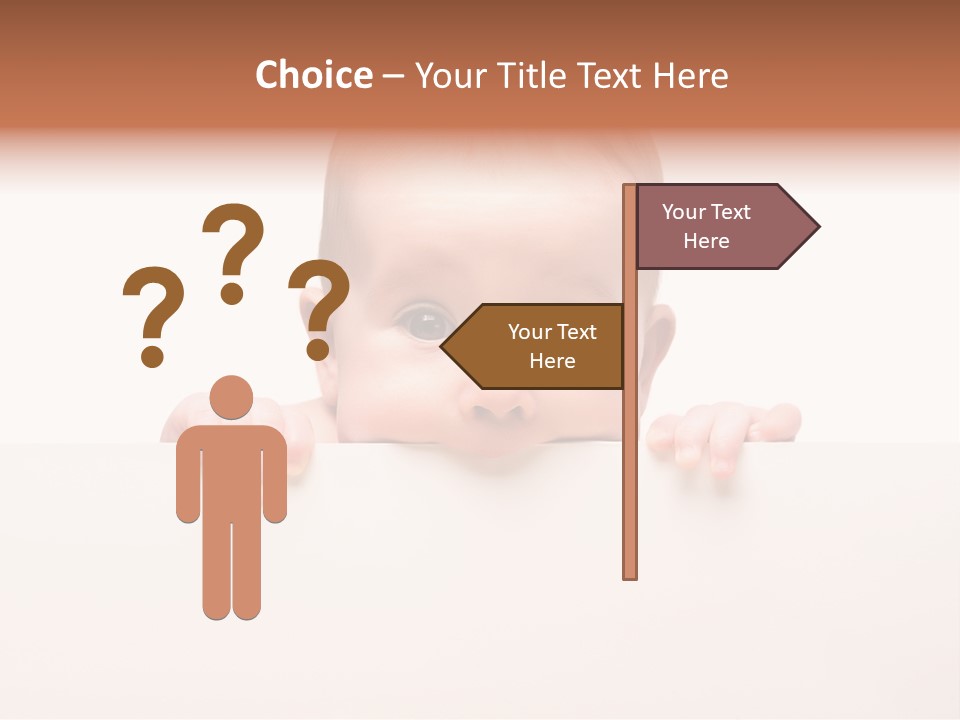 Fence Holding Boy PowerPoint Template