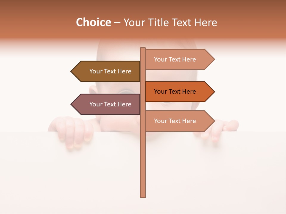 Fence Holding Boy PowerPoint Template