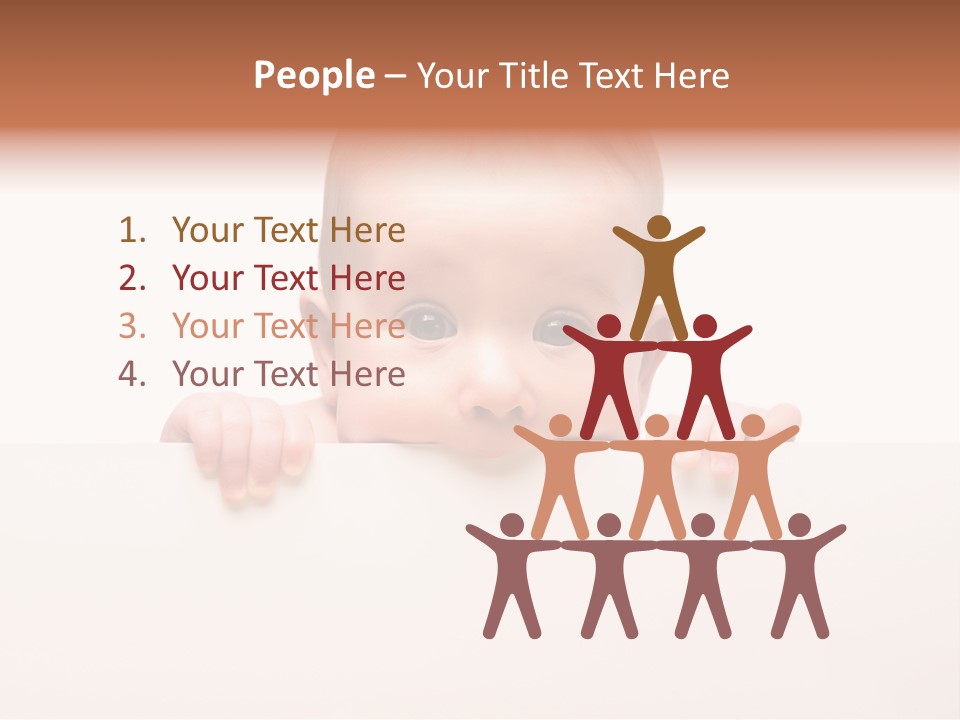 Fence Holding Boy PowerPoint Template