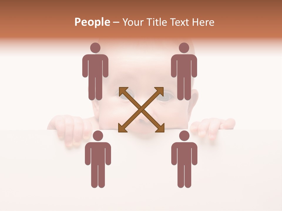 Fence Holding Boy PowerPoint Template