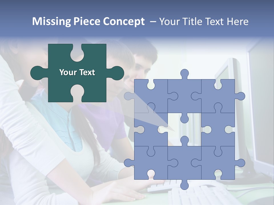 Diversity Computer Friends PowerPoint Template