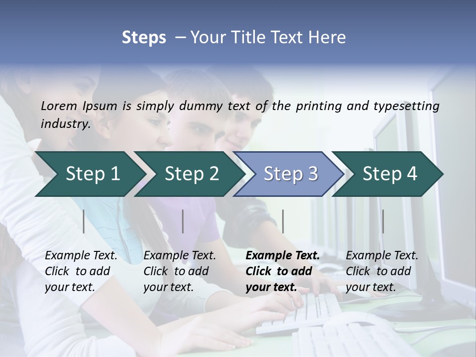 Diversity Computer Friends PowerPoint Template