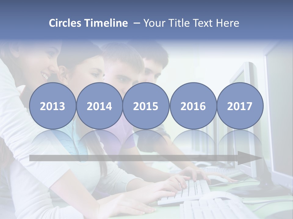 Diversity Computer Friends PowerPoint Template