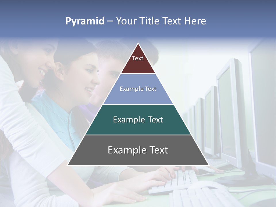Diversity Computer Friends PowerPoint Template