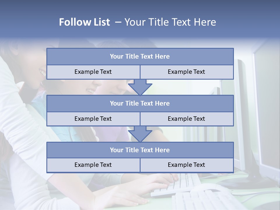 Diversity Computer Friends PowerPoint Template