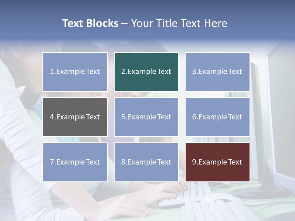 Diversity Computer Friends PowerPoint Template