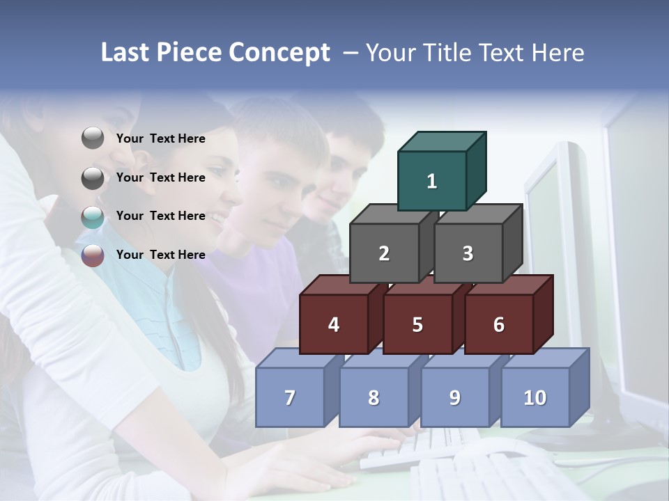 Diversity Computer Friends PowerPoint Template