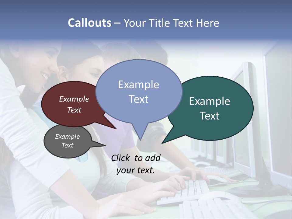 Diversity Computer Friends PowerPoint Template