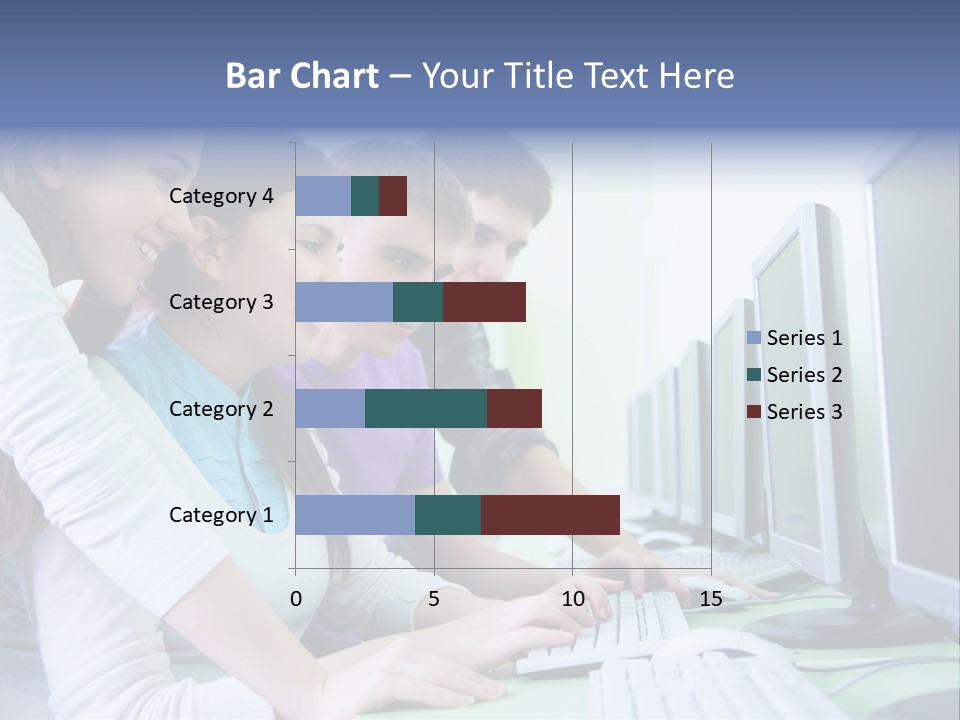 Diversity Computer Friends PowerPoint Template