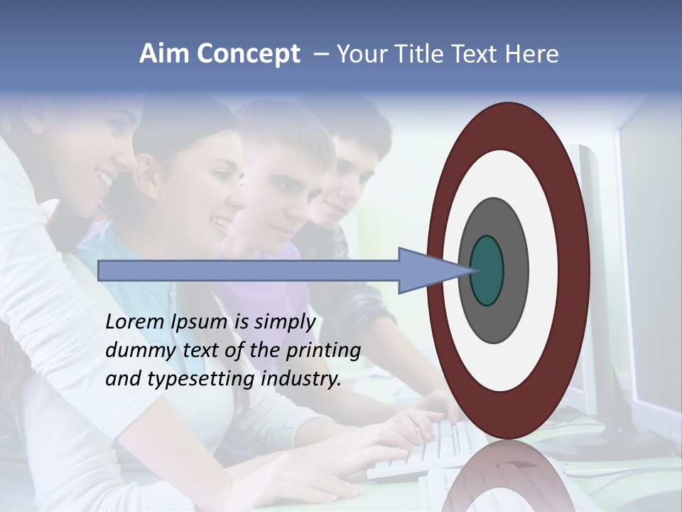 Diversity Computer Friends PowerPoint Template