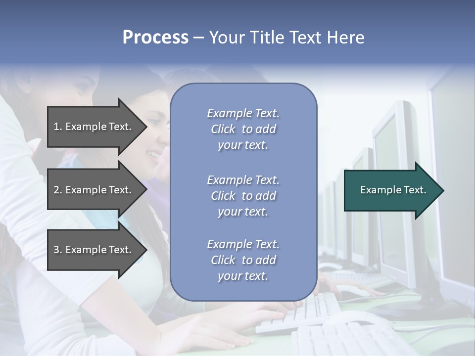 Diversity Computer Friends PowerPoint Template