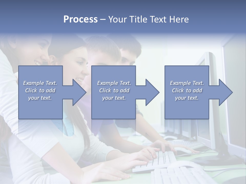 Diversity Computer Friends PowerPoint Template