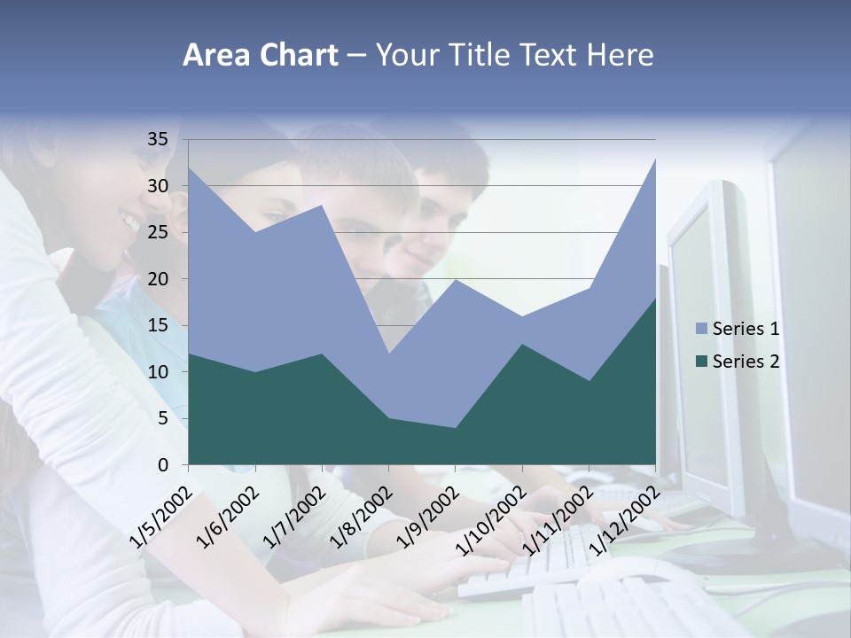 Diversity Computer Friends PowerPoint Template
