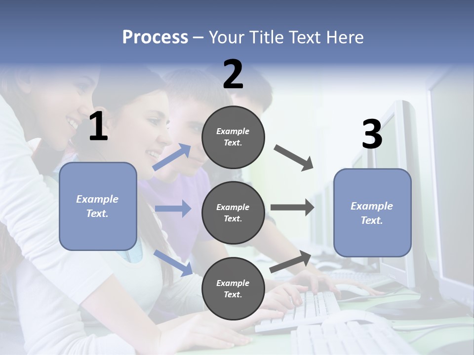 Diversity Computer Friends PowerPoint Template