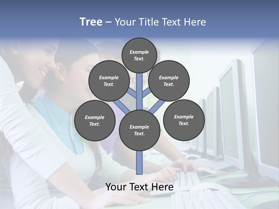Diversity Computer Friends PowerPoint Template